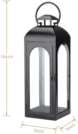 Close-up of metal frame and tempered glass on lantern