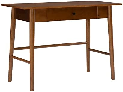 Mid-century walnut writing desk with center drawer
