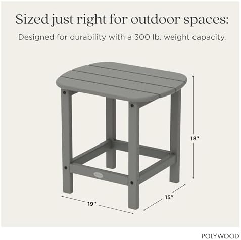 Outdoor side table assembly hardware laid out