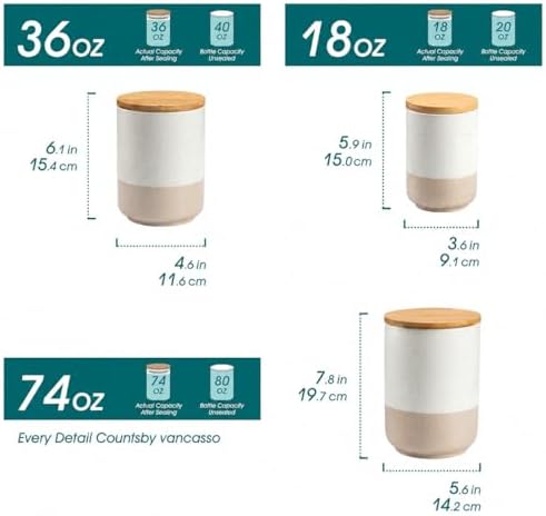 Canister set filled with pantry staples