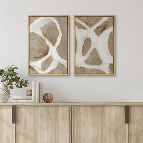Abstract wall art canvas detail with brushstroke texture