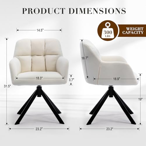 Cream velvet desk chair tufted back detail