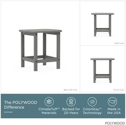 Outdoor side table dimensions diagram