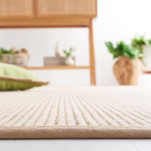Sisal wool area rug in a dining room setting