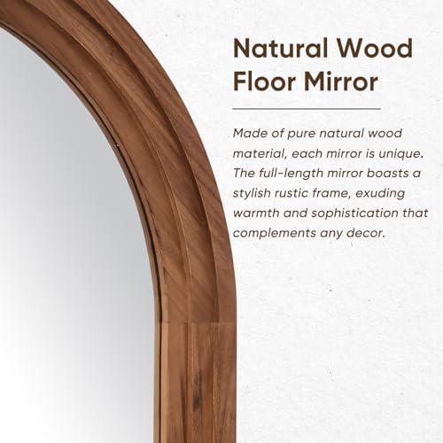 Wood floor mirror frame grain detail