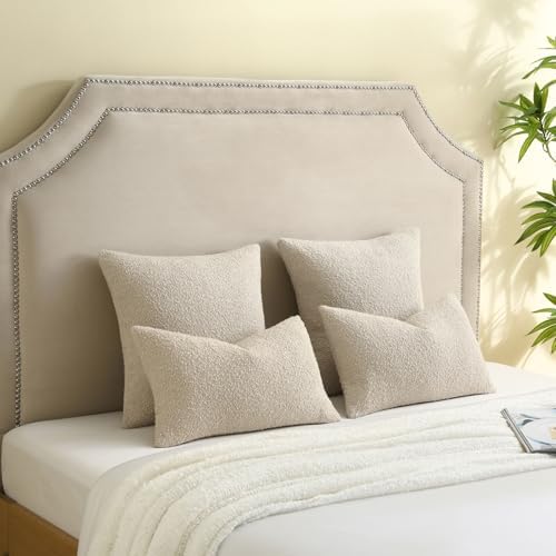 Close-up of boucle texture on pillow cover