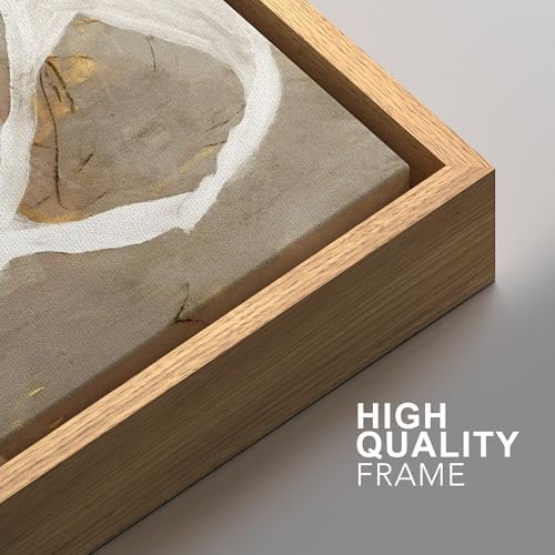 Abstract wall art styled in a bedroom
