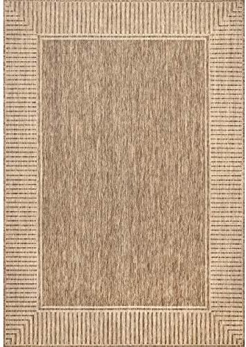 Outdoor area rug woven texture detail