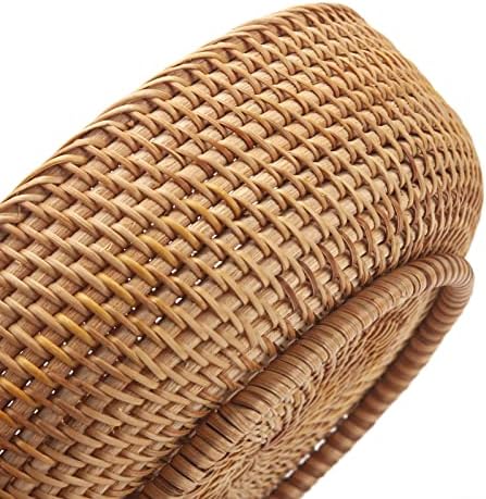 Close-up of hand-woven rattan basket texture