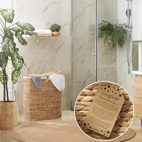 Laundry hamper styled in a bedroom corner