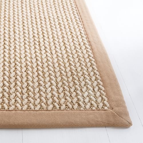 Sisal wool rug border detail