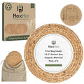 Woven rattan placemats set of six styled on a dining table