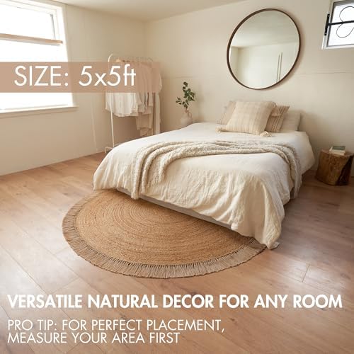 Jute rug dimensions diagram