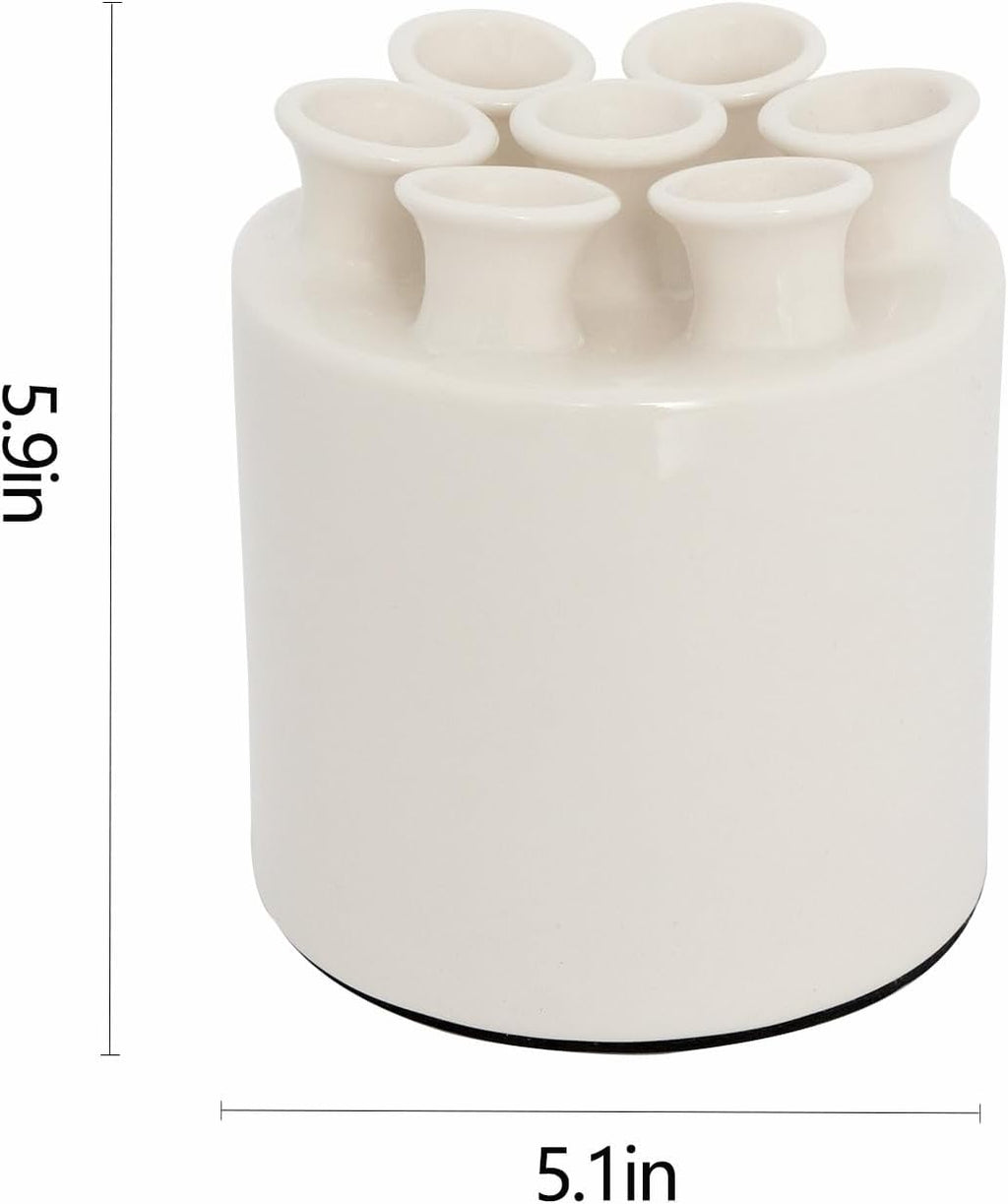 Tulip ceramic vase dimensions and size diagram