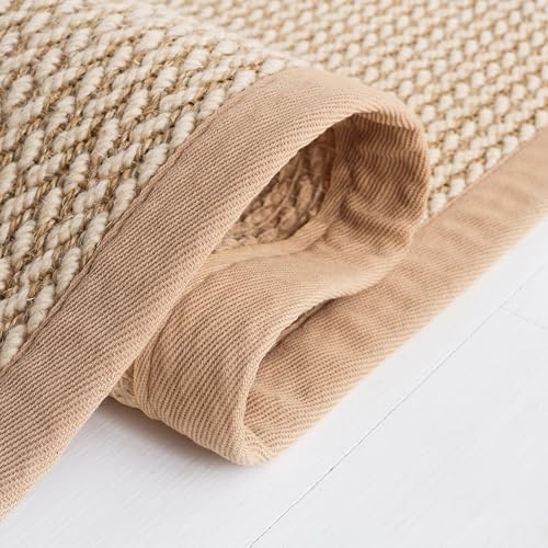 Sisal wool area rug size and dimension diagram