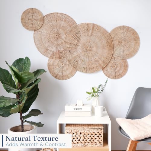 Jute wall basket hanging hardware detail