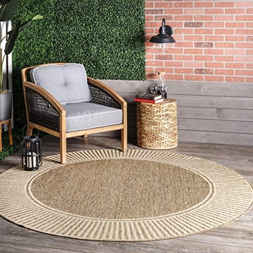 Indoor outdoor rug styled with patio furniture