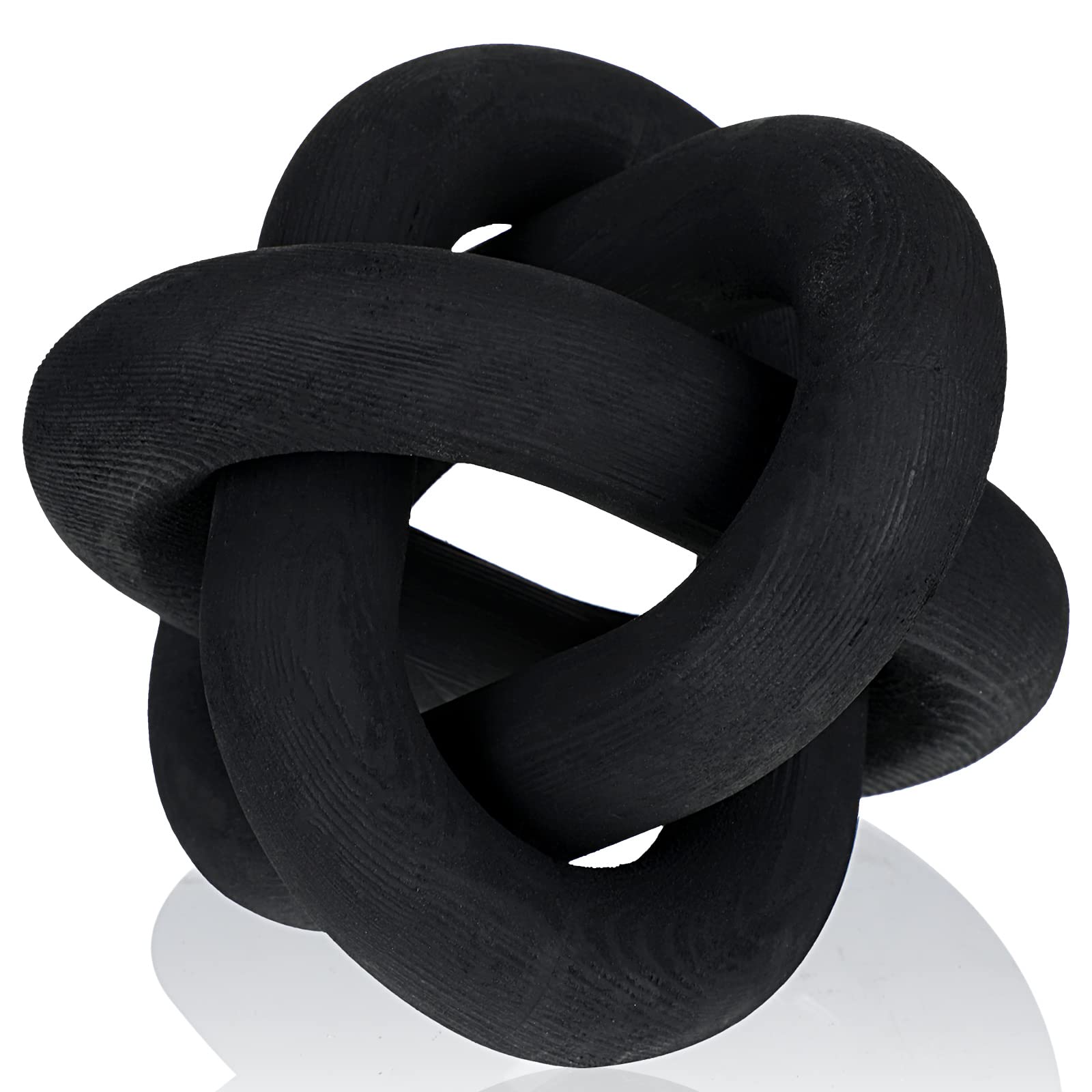 Wood knot sculpture shown in the Gray finish