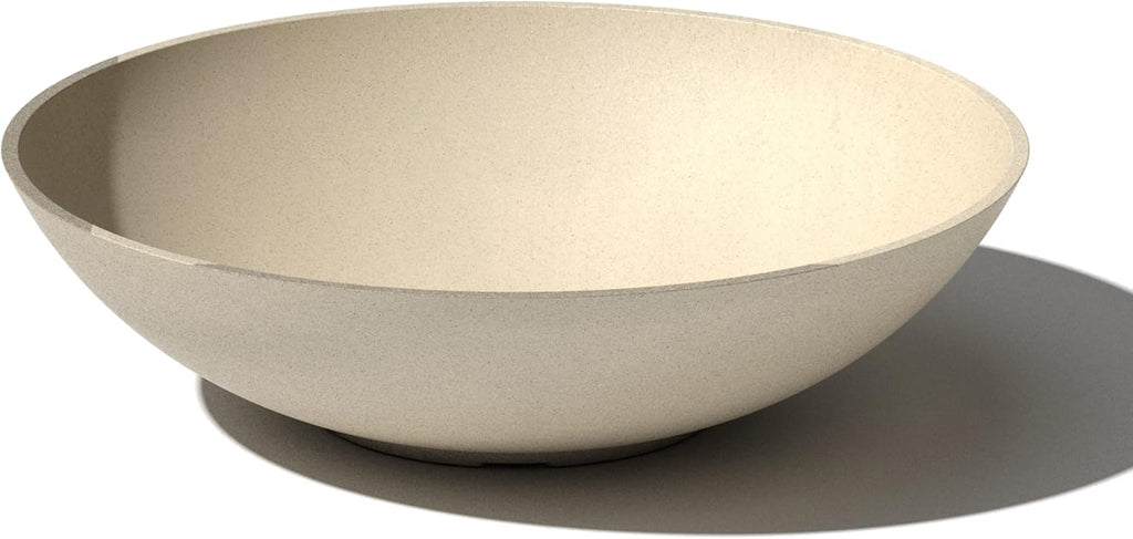 Sculptural bowl planter in sand finish