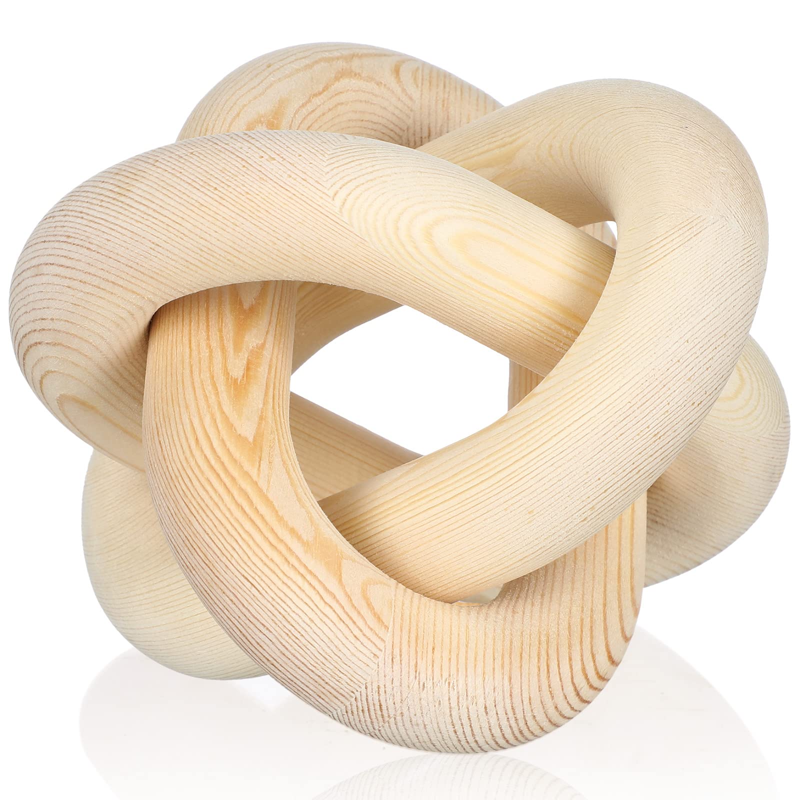 Wood knot sculpture shown in the Natural finish