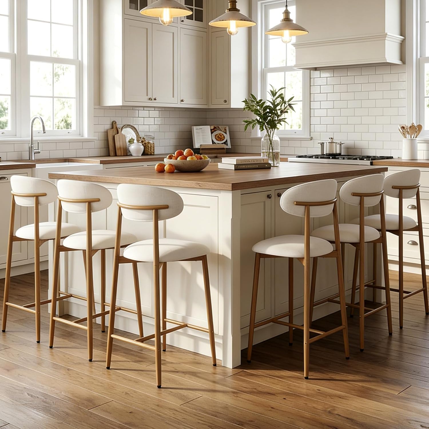 Bar stool shown in the Natural Oak finish