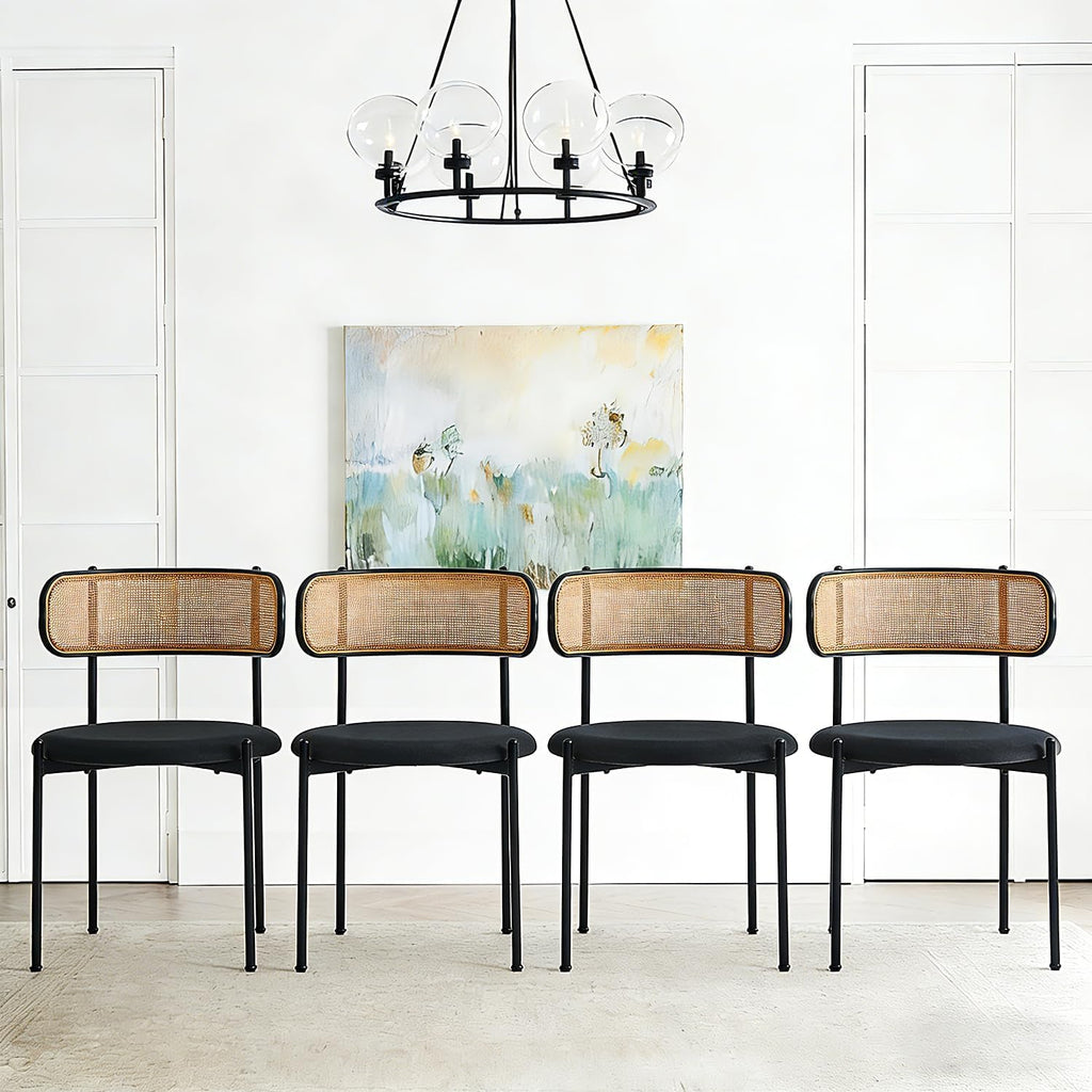 Modern Rattan Dining Chair Set