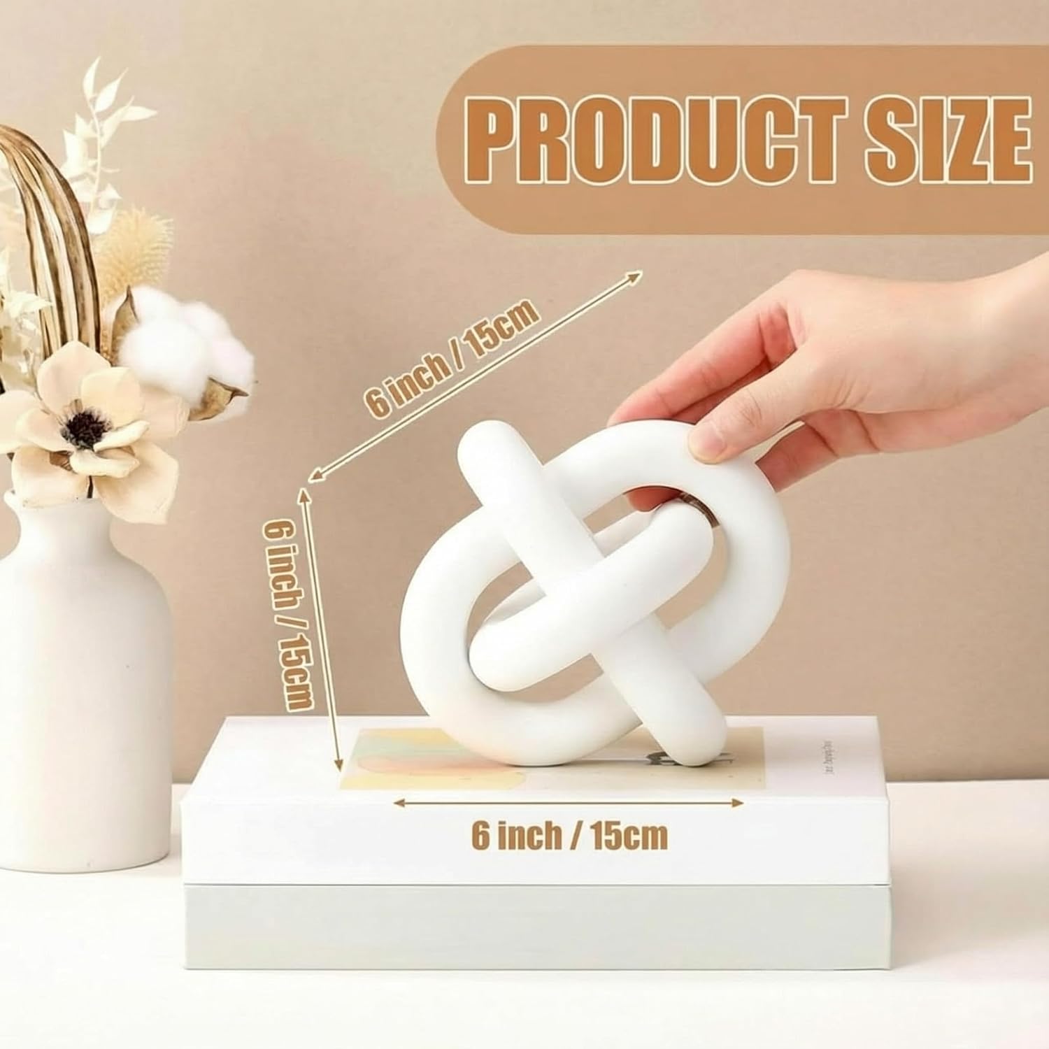 Wood knot sculpture size and dimensions diagram