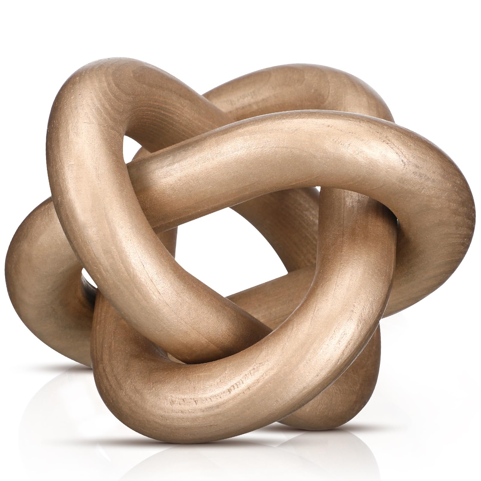 Wood knot sculpture shown in the Black finish