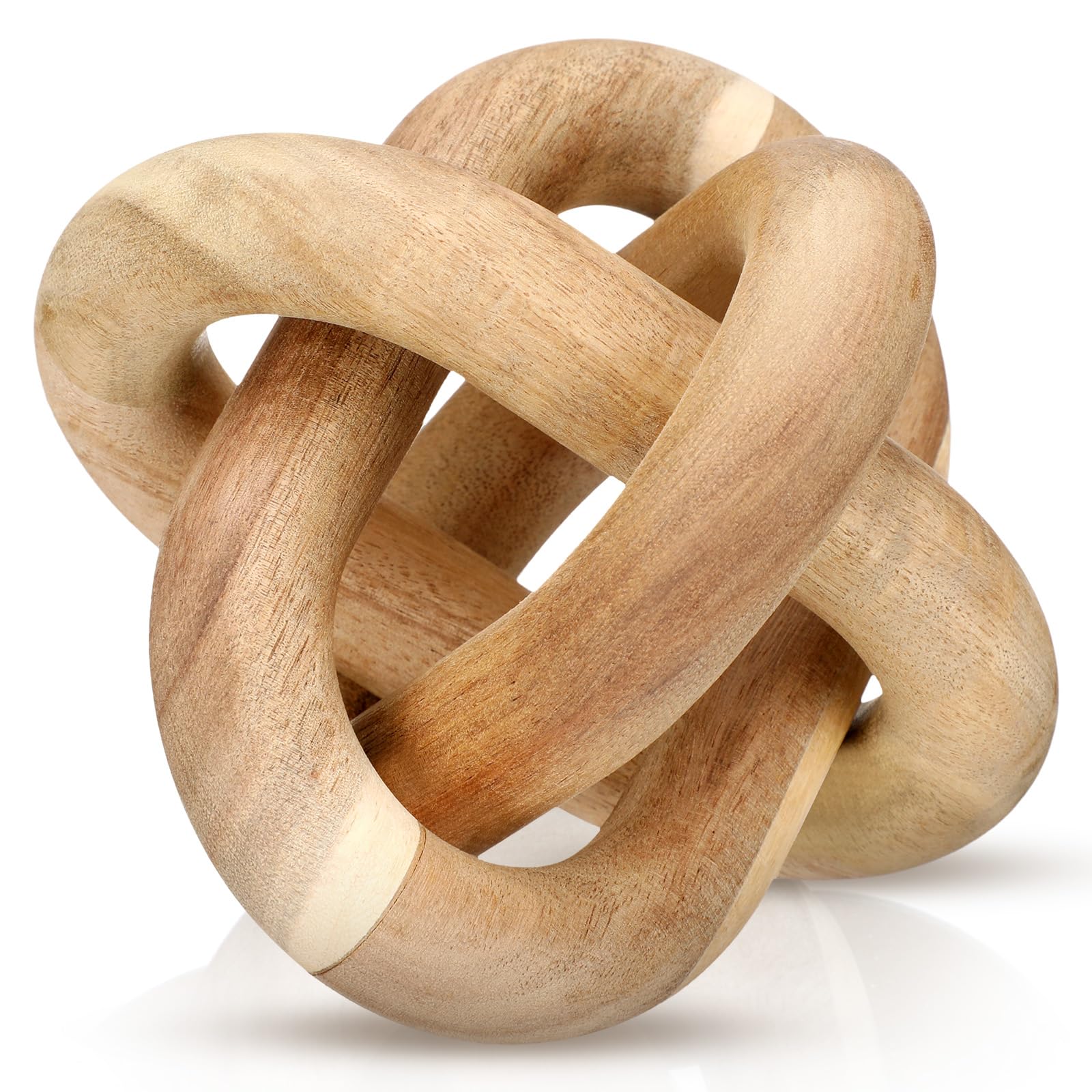Wood knot sculpture shown in the Black Walnut finish