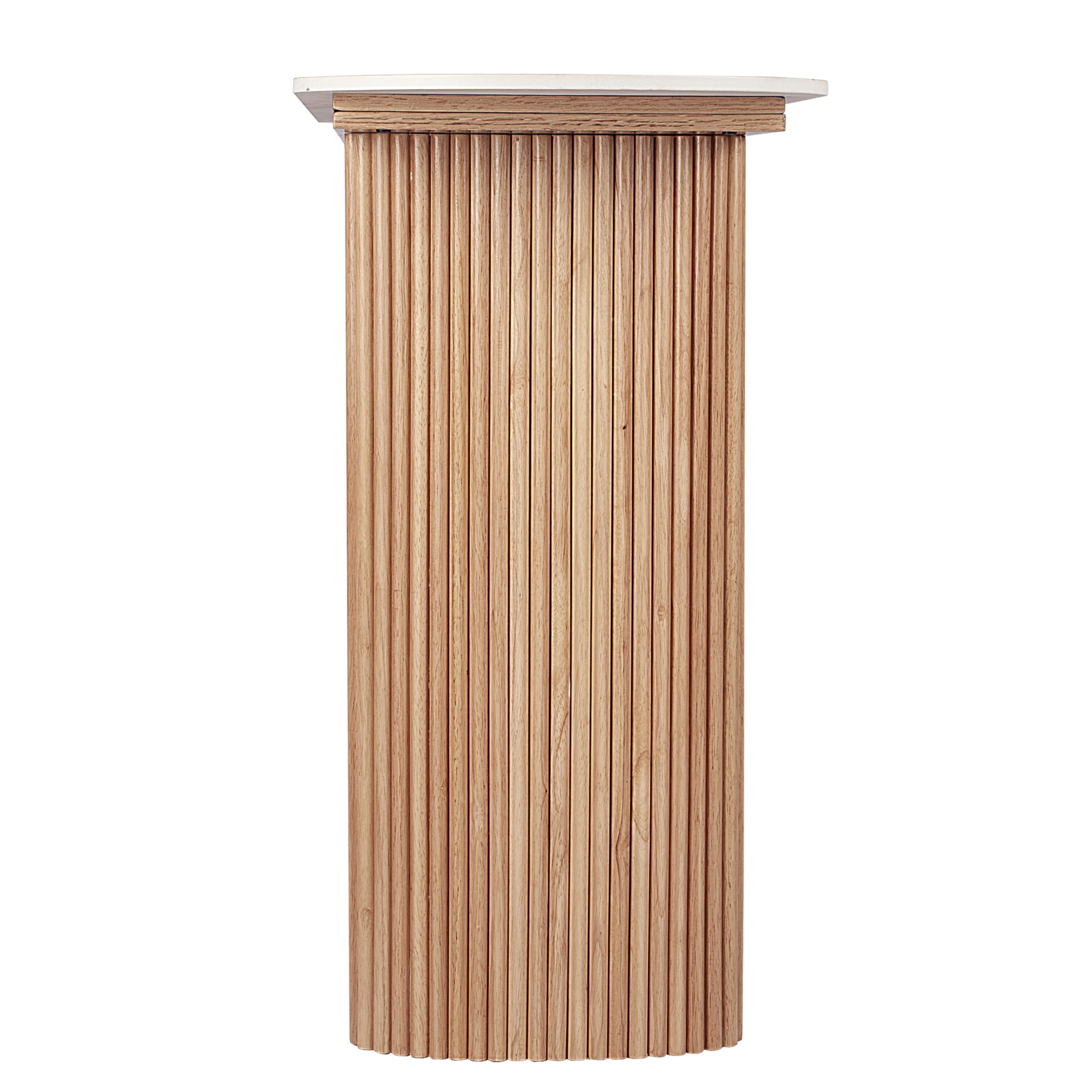 Console table styled in a hallway setting