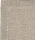 Natural linen napkin with hemstitched border