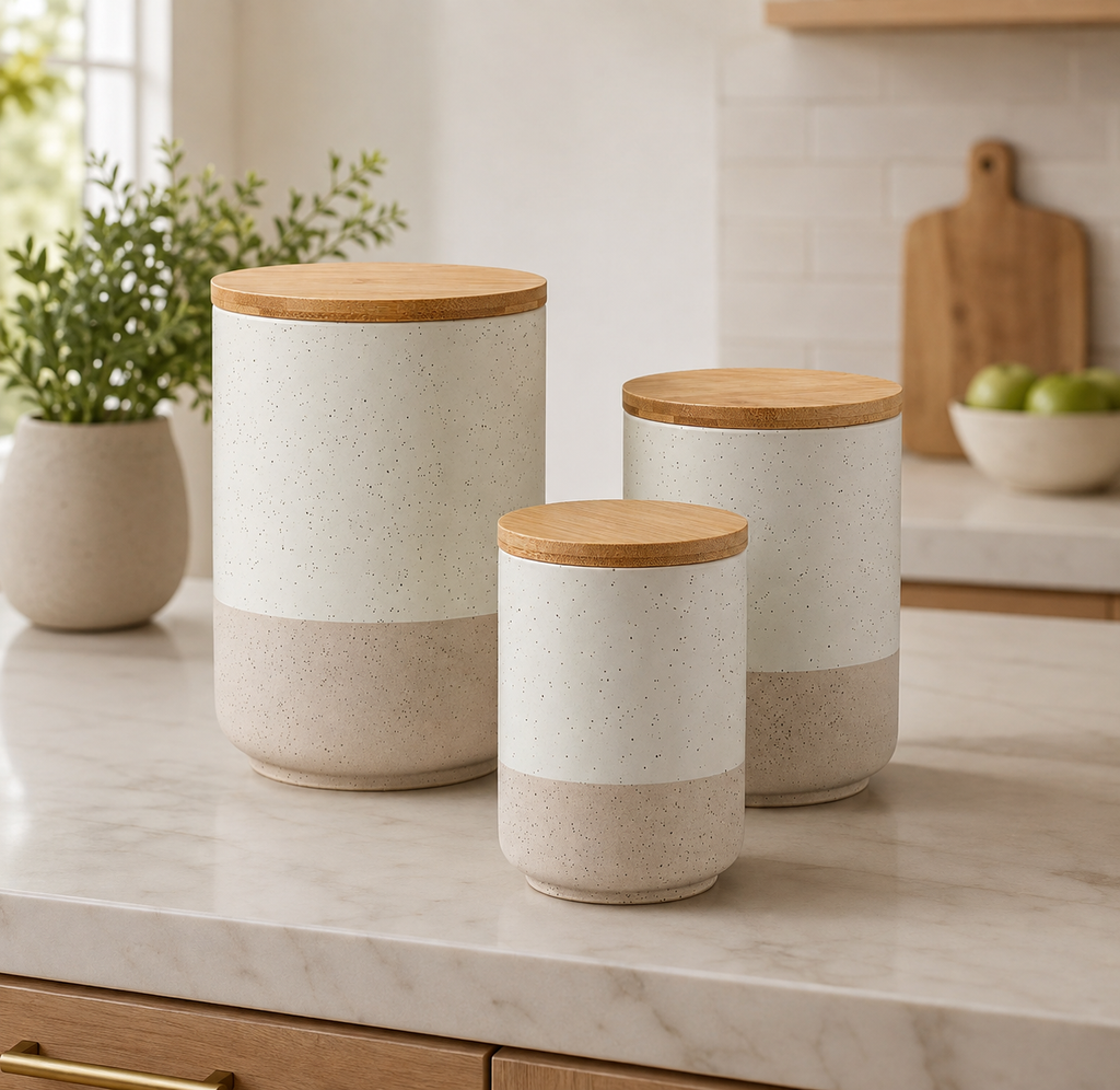 Ceramic Kitchen Canister Set of 3