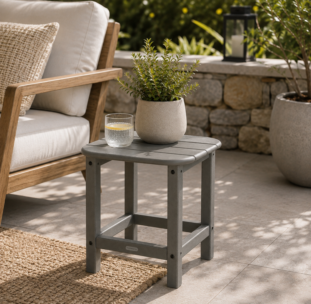 Slate Grey Outdoor Side Table